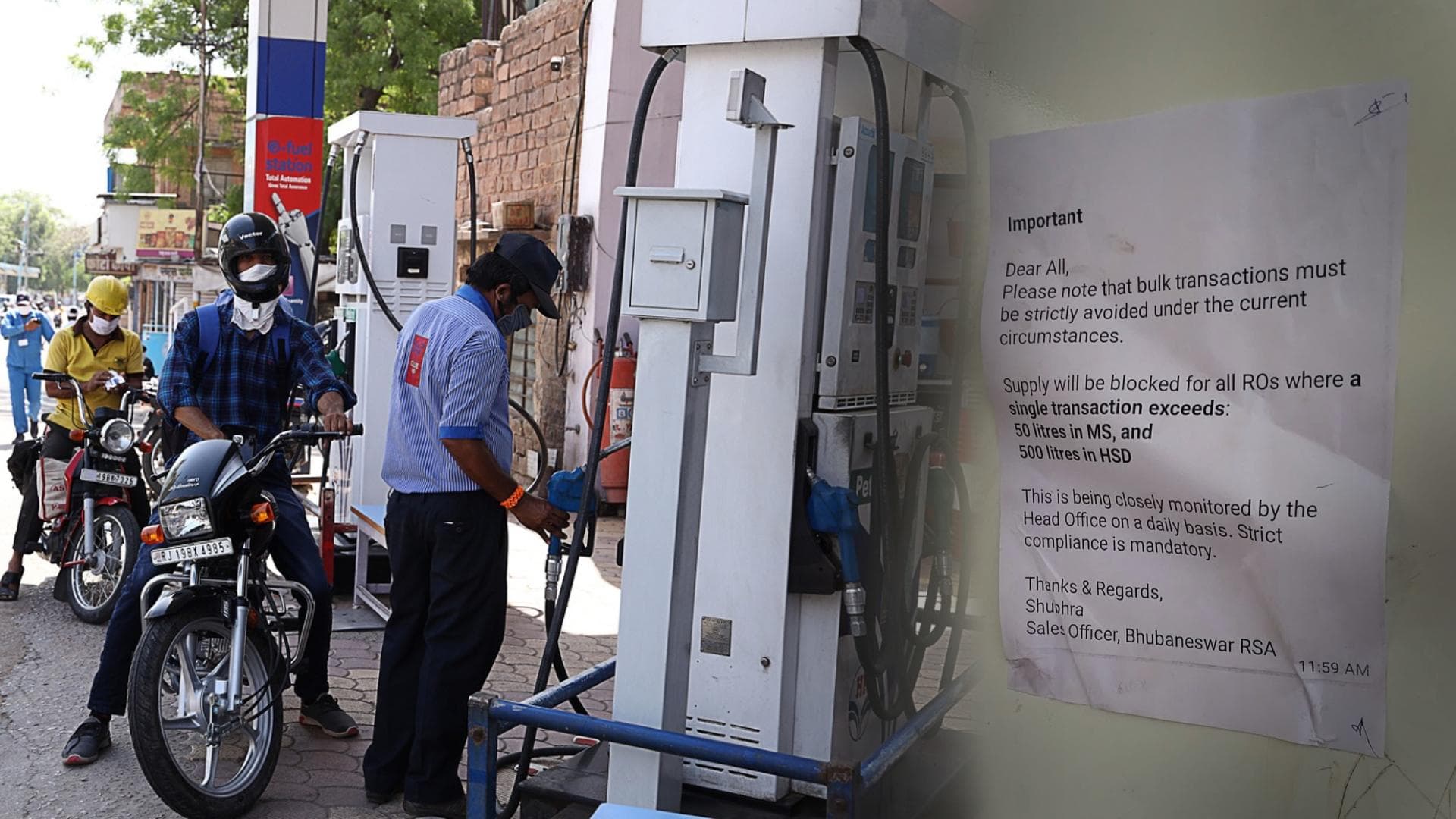 Bhubaneswar Petrol Pumps Impose Strict Fuel Caps