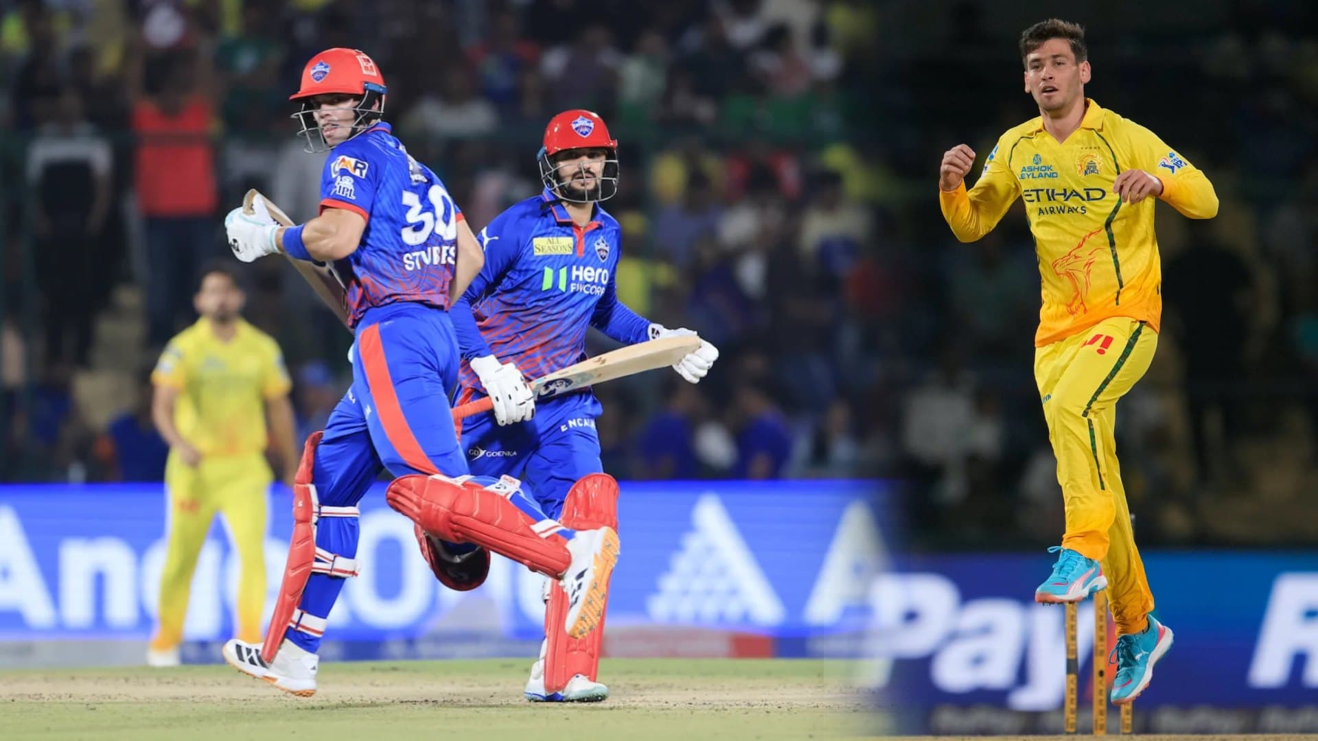 CSK Spinners Spin Web, DC Struggle to 155/7