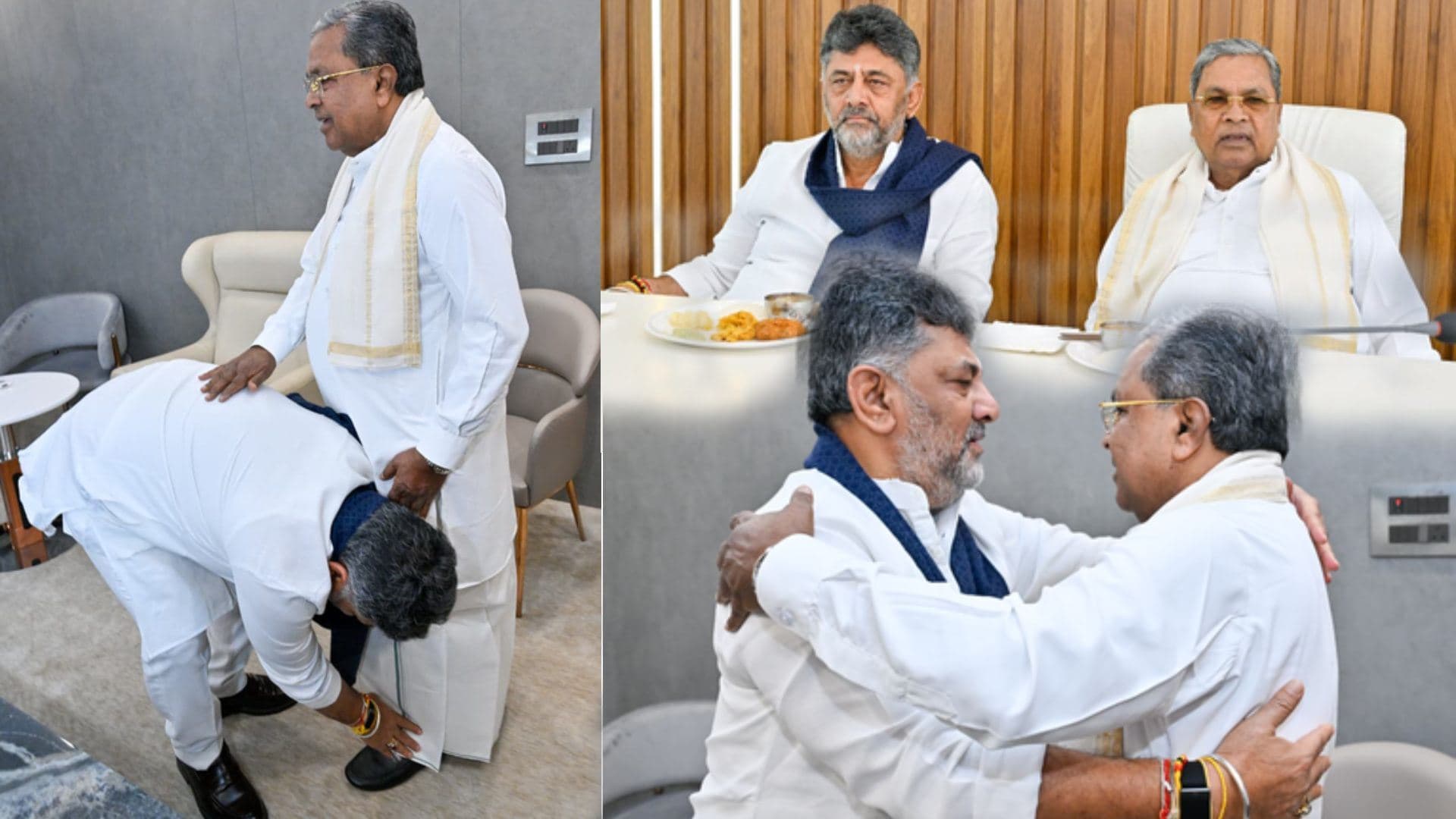 Shivakumar Seeks Siddaramaiah’s Blessings Amid Resignation Buzz