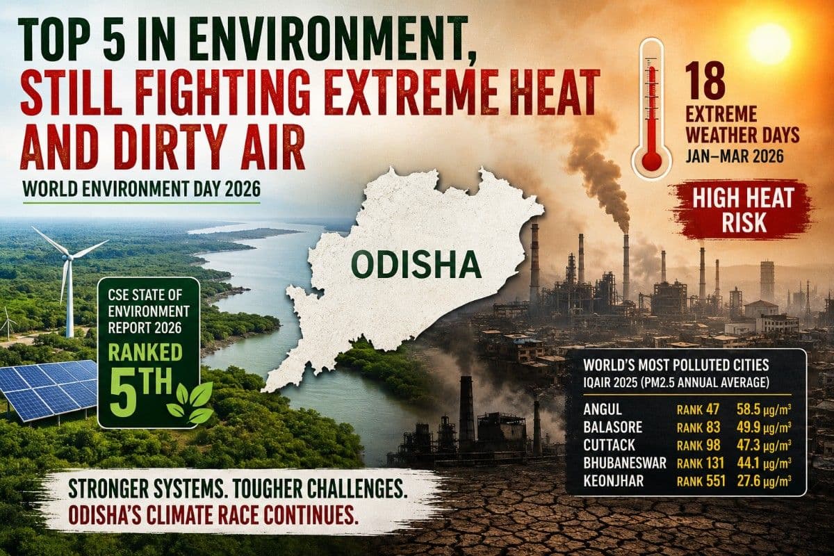 World Environment Day 2026: Odisha in Top-5 Environmental Performer Still Battling Extreme Heat, Dirty Air| Special Feature