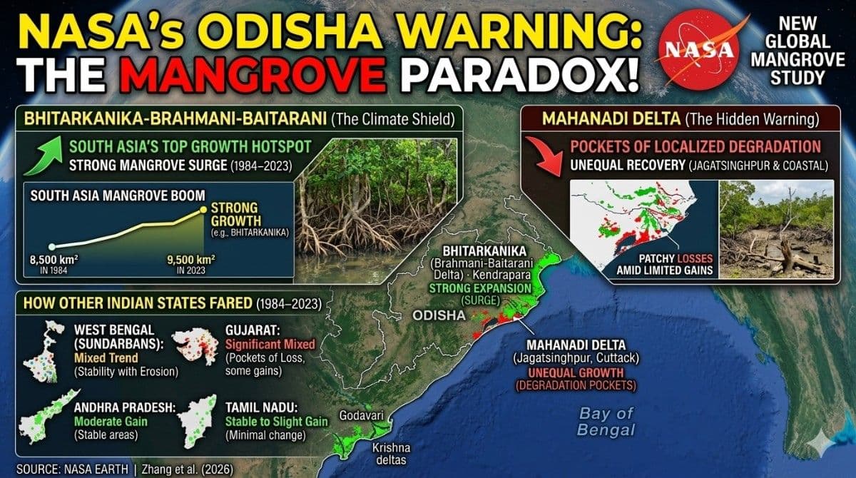 NASA's Warning for Odisha: Bhitarkanika Driving South Asia's Mangrove Surge While Mahanadi Delta Struggles | Exclusive