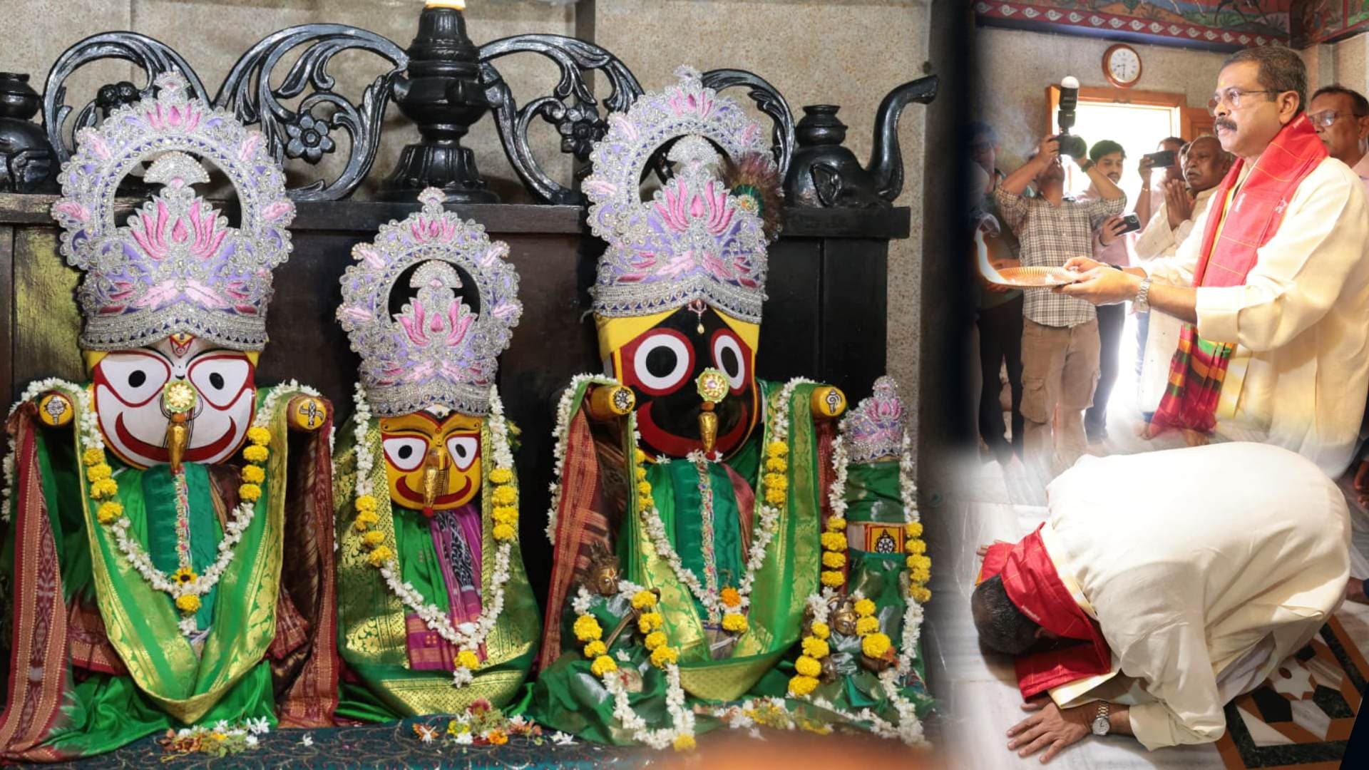 Dharmendra Pradhan Prays for PM Modi at Jagannath Temple
