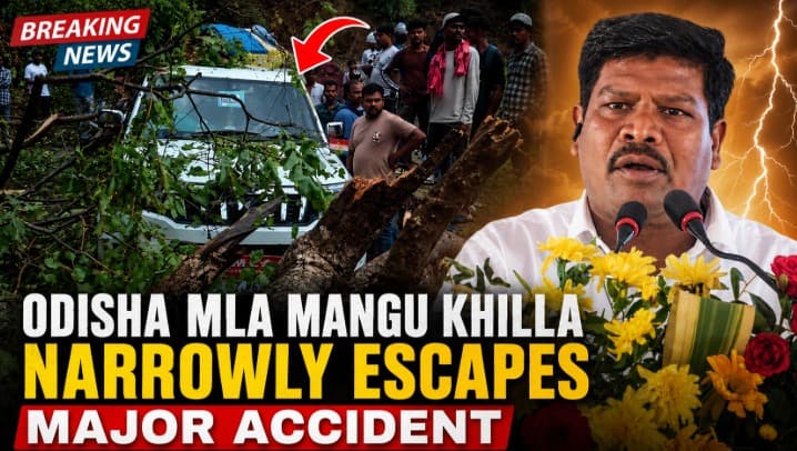 Chitrakonda MLA Mangu Khilla Narrowly Escapes Major Accident for Second Time in Four Months