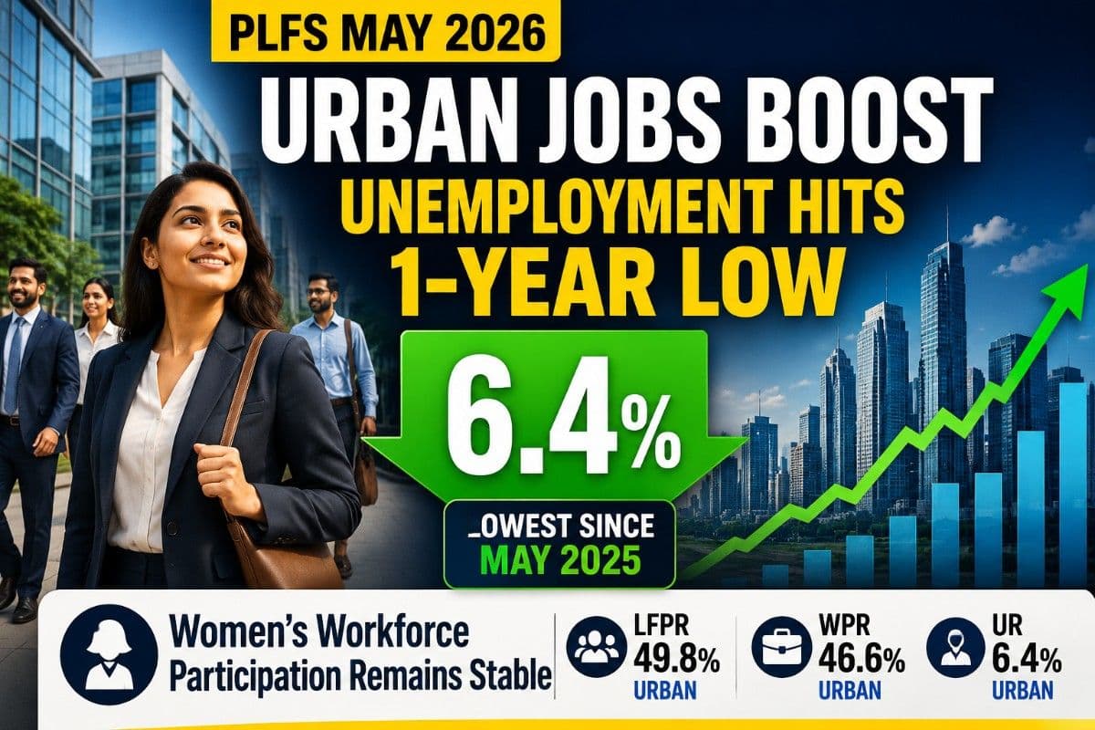 Urban Unemployment Falls to One-Year Low, But Labour Force Participation Dips in May 2026: PLFS