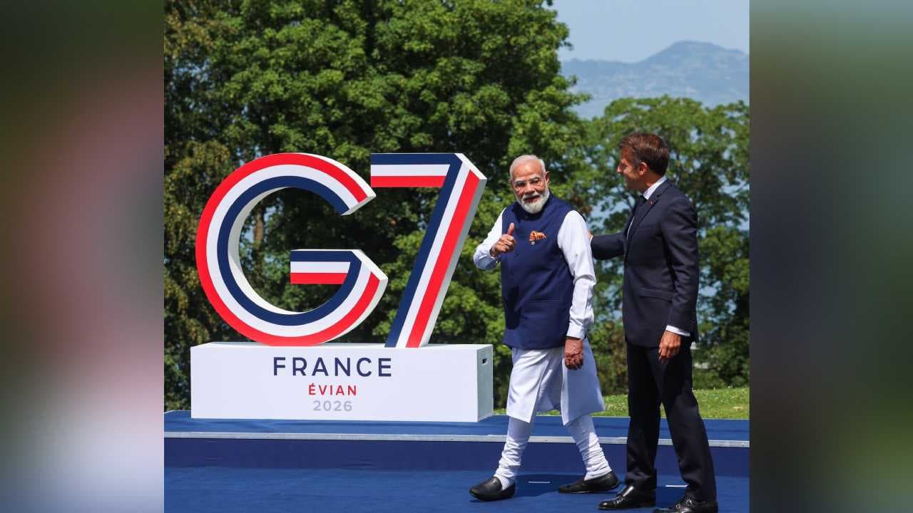 G7 Summit: PM Modi Receives Warm Welcome From French President Macron