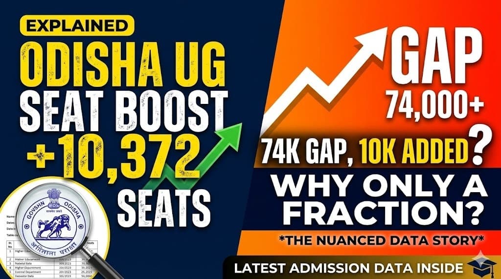 Explained: Why Odisha Added 10,372 UG Seats Despite a 74,000-Seat Admission Gap