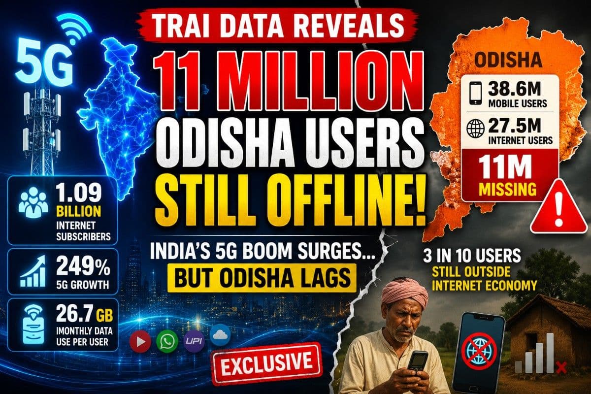 As India’s 5G Boom Explodes, TRAI Finds 11 Million Odisha Subscribers Yet to Enter the Internet Era| Exclusive