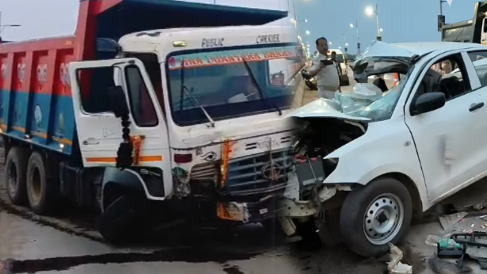 Hyva Truck Rams Car on Trisulia Bridge In Cuttack; Driver Killed, Three Injured