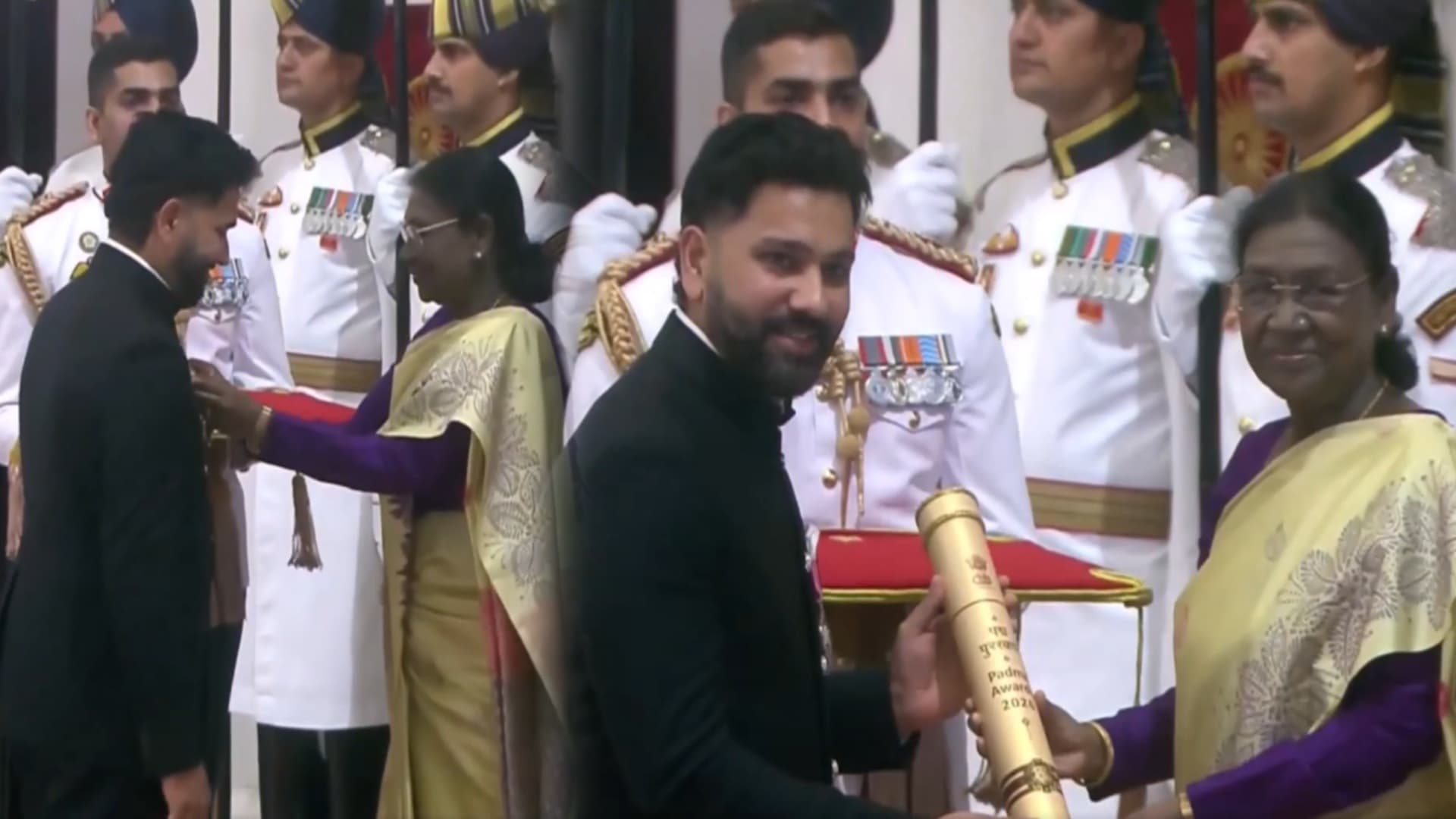 President Droupadi Murmu Confers Padma Awards, Rohit Sharma among Recipients