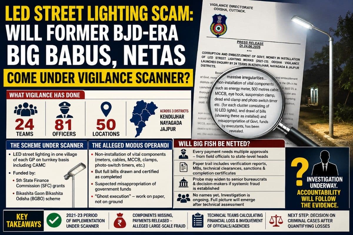 LED Street Lighting Scam: Will Former BJD-Era Big Babus, Netas Come Under Vigilance Scanner?| Special Report