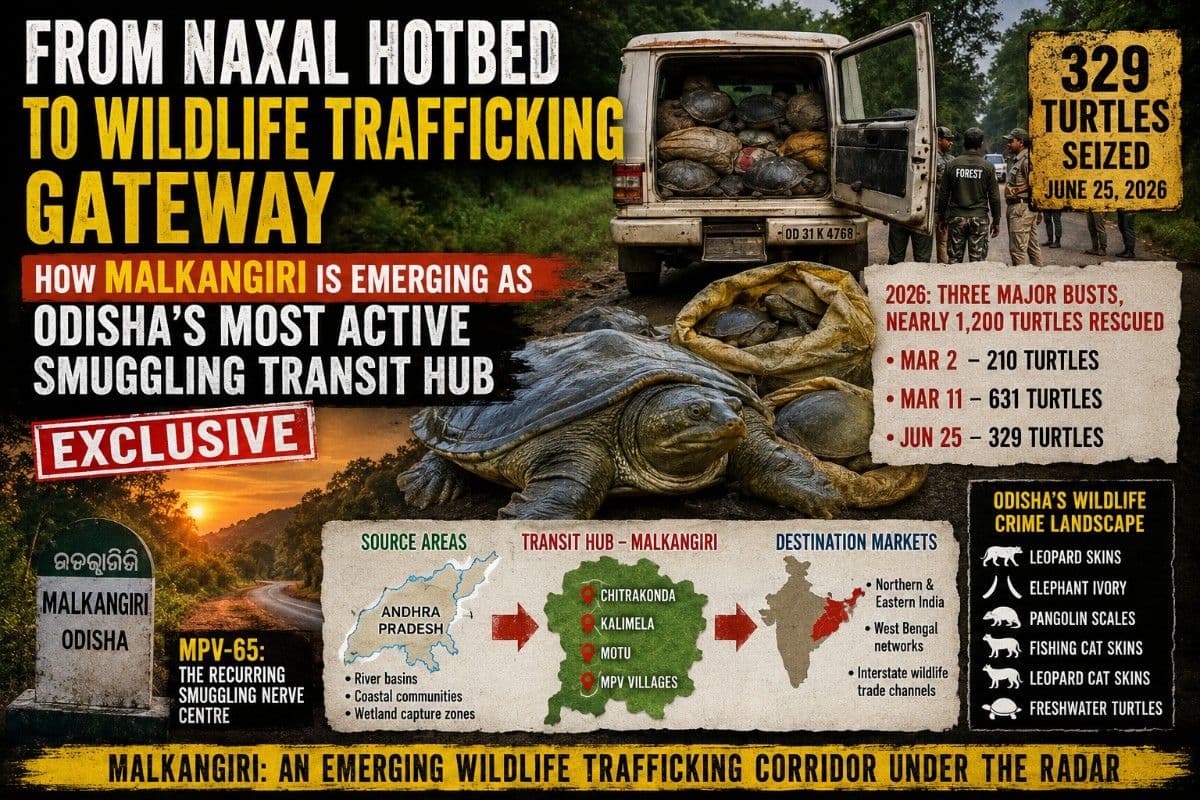 From Naxal Hotbed to Wildlife Trafficking Gateway: How Malkangiri Emerging as Odisha’s Most Active Smuggling Transit Hub| Special Report