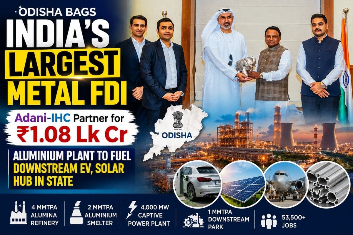 Odisha Bags India's Largest Metal FDI: Adani-IHC Partner for ₹1.08 Lk Cr Aluminium Plant to Fuel Downstream EV, Solar Hub in State| Special Analysis