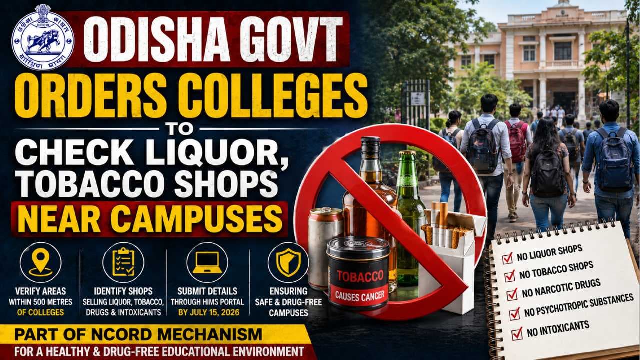 Odisha Govt Orders Colleges to Check Liquor, Tobacco Shops Near Campuses