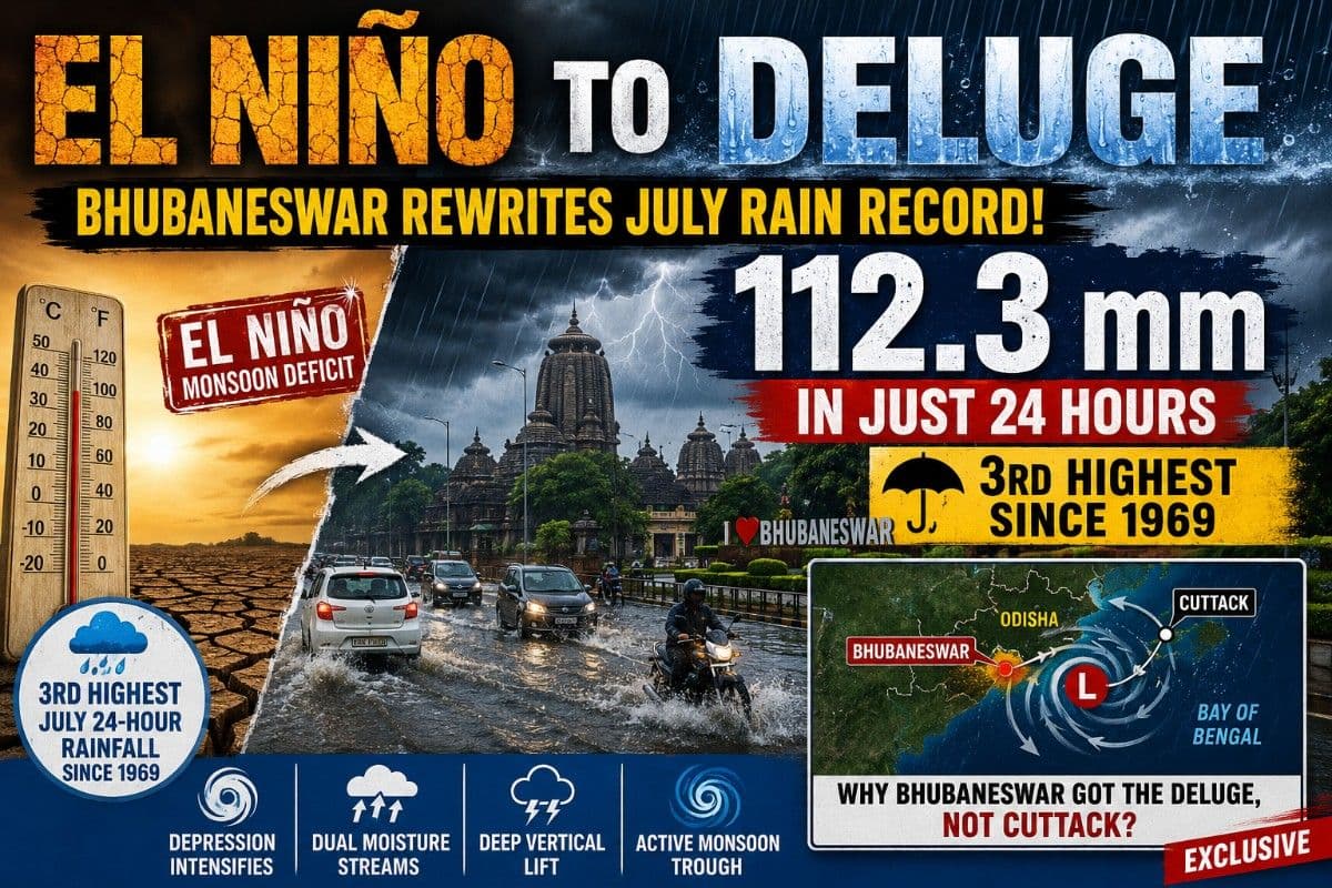 El Niño to Deluge: Bhubaneswar Rewrites July Rain Record With 112.3 mm Downpour, 3rd Highest Since 1969; Defies Climate Odds| Exclusive