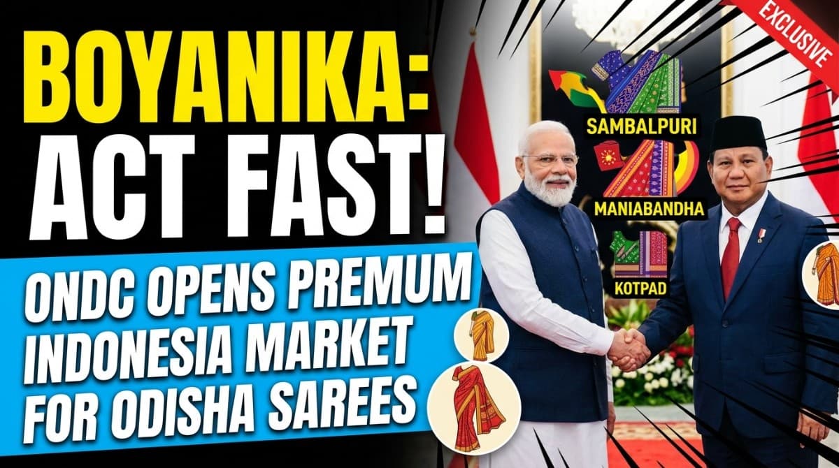 PM Modi's Jakarta Visit: India-Indonesia ONDC Pact Opens Premium Market for Sambalpuri, Maniabandha & Kotpad Sarees—If Boyanika Acts Fast| Exclusive