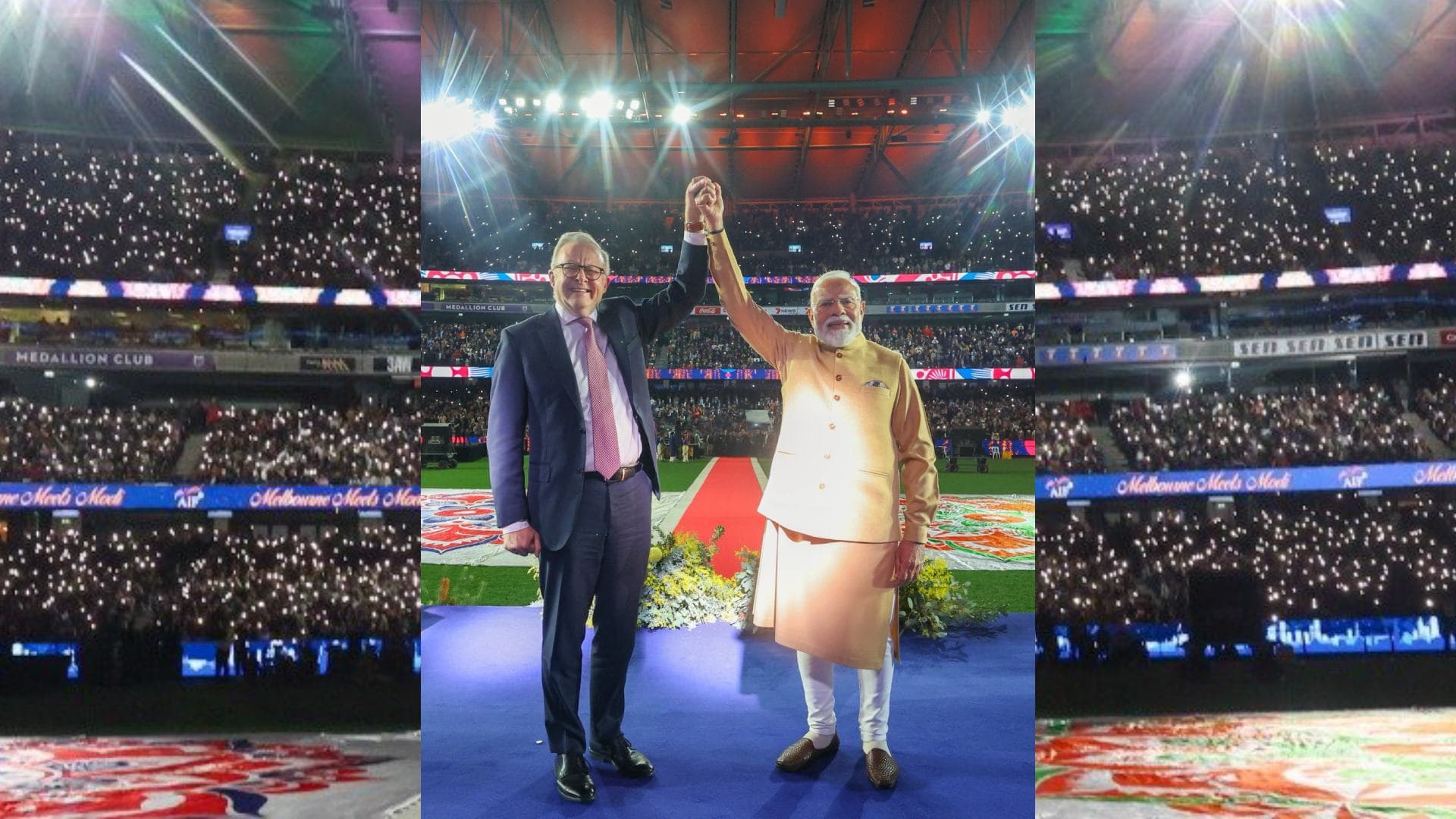 'True Friend of Australia': PM Albanese Gives PM Modi Rousing Welcome at Melbourne Stadium