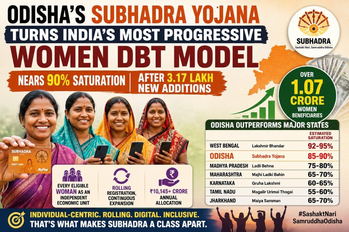 Odisha's Subhadra Yojana Emerges India's Most Progressive Rolling Women DBT Model; Nears 90% Saturation After 3.17 Lakh Fresh Applications | Exclusive