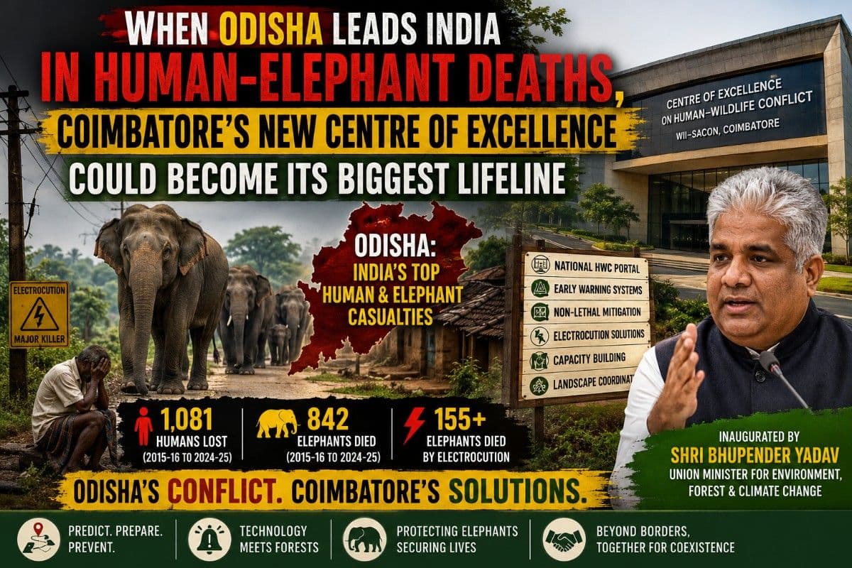 When Odisha Leads India in Human-Elephant Deaths, Coimbatore's New Centre of Excellence Could Become Its Biggest Lifeline | Special Report