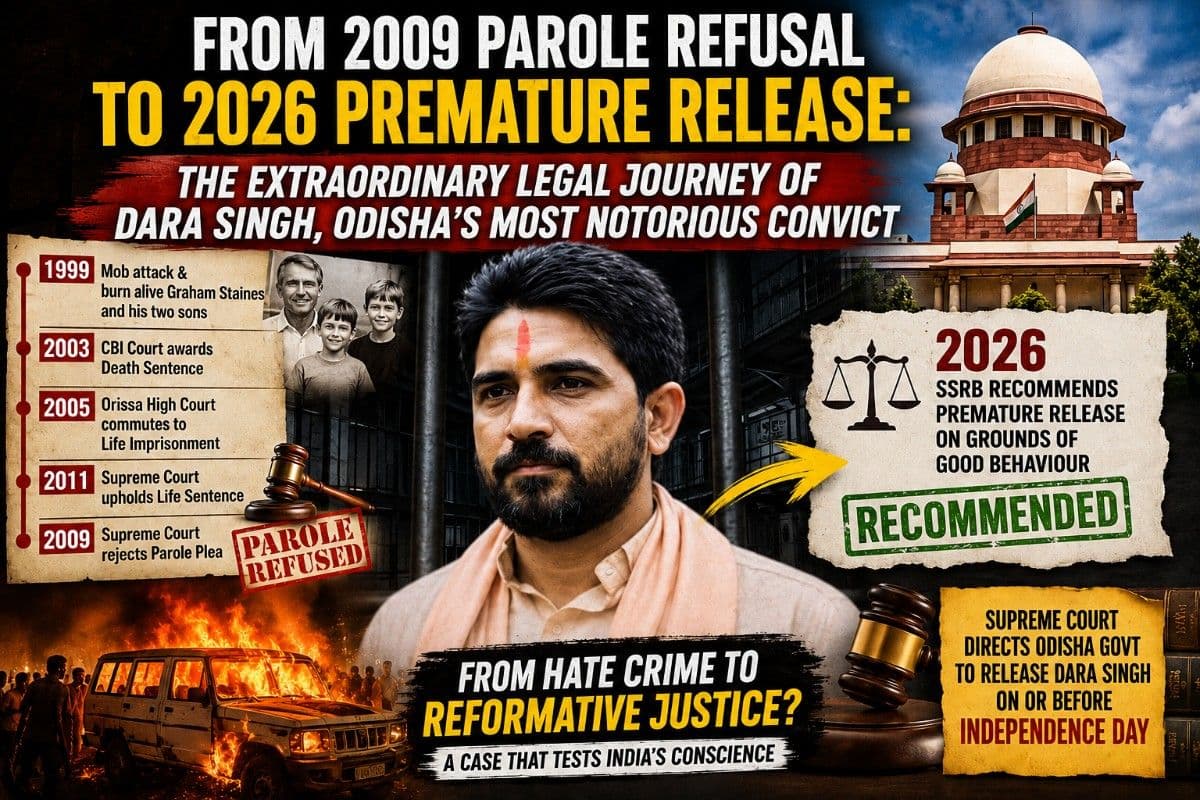 From 2009 Parole Refusal to 2026 Premature Release: The Extraordinary Legal Journey of Dara Singh, Odisha's Most Notorious Convict| Special Report