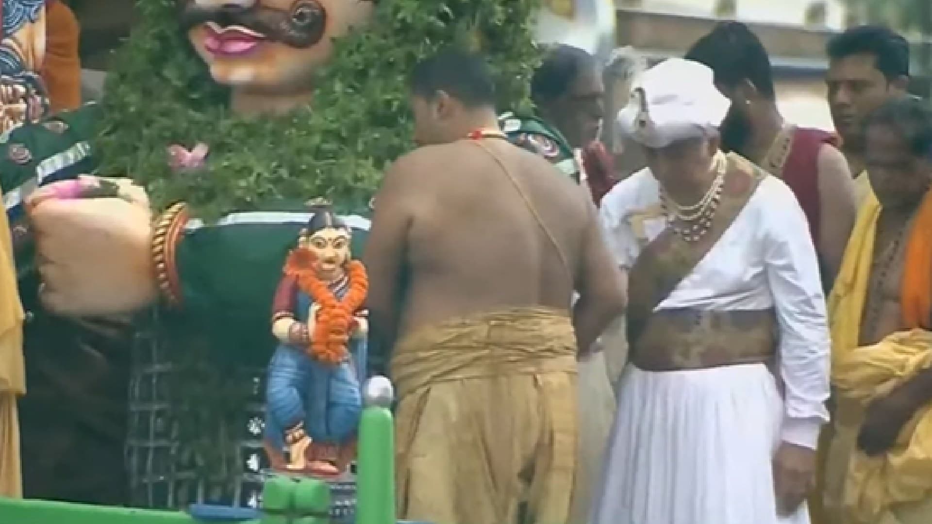 Puri Gajapati Maharaja Performs Chhera Pahanra with Golden Broom on Three Chariots