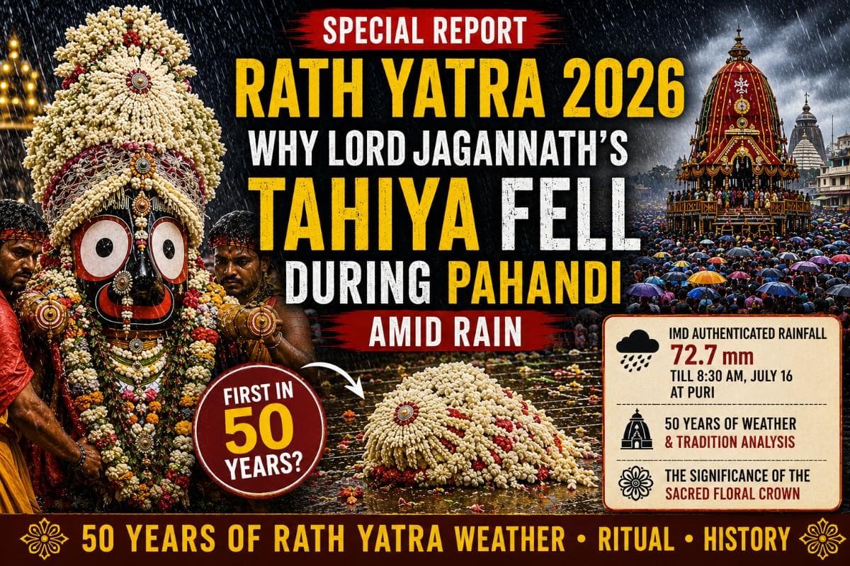 Rath Yatra 2026: Why Lord Jagannath's Tahiya Fell During Pahandi Amid Rain; A 50-Year Weather & Tradition Exclusive Analysis