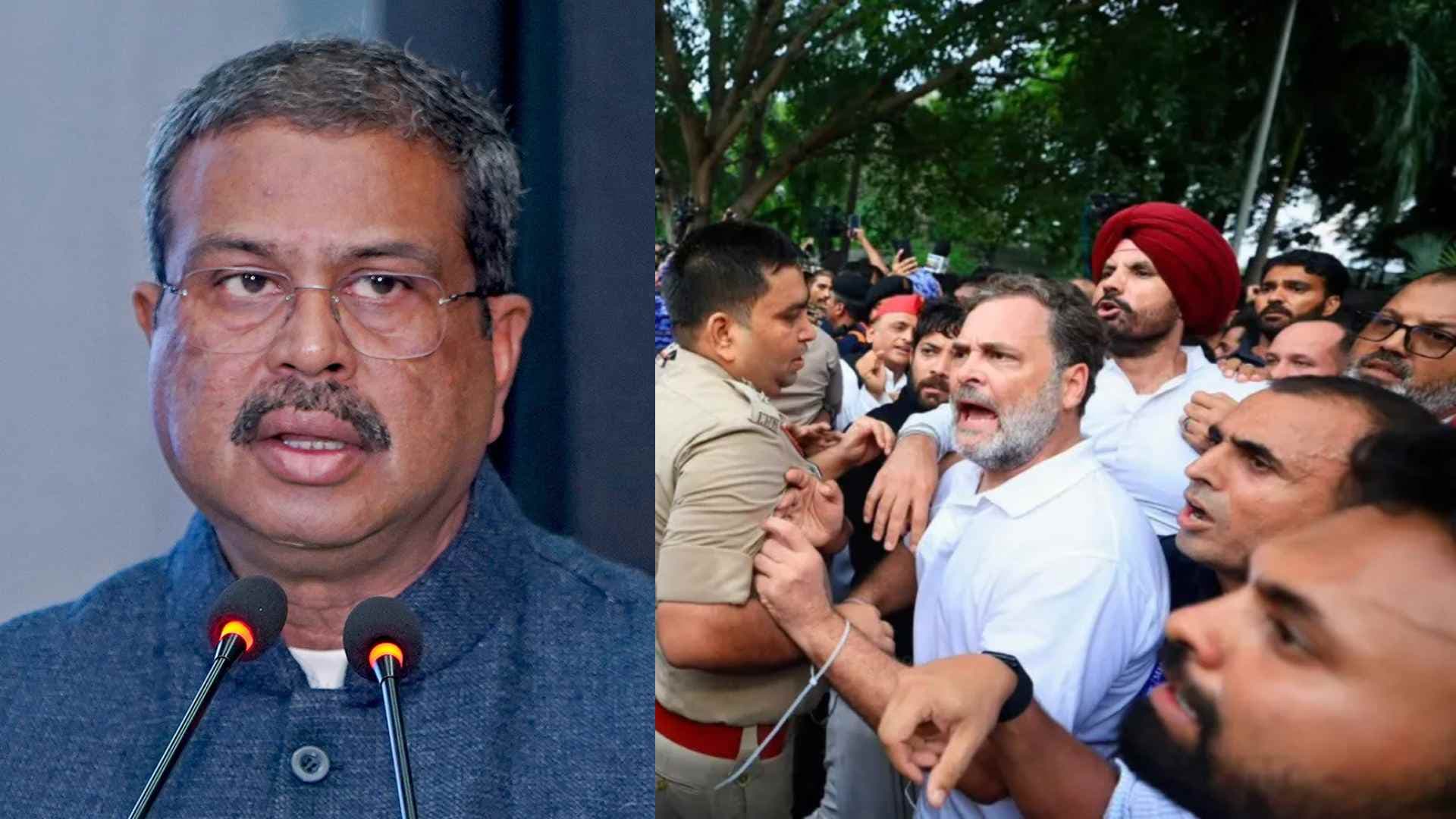 Dharmendra Pradhan Slams Rahul Gandhi, Accuses Congress of Politicizing Student Issues