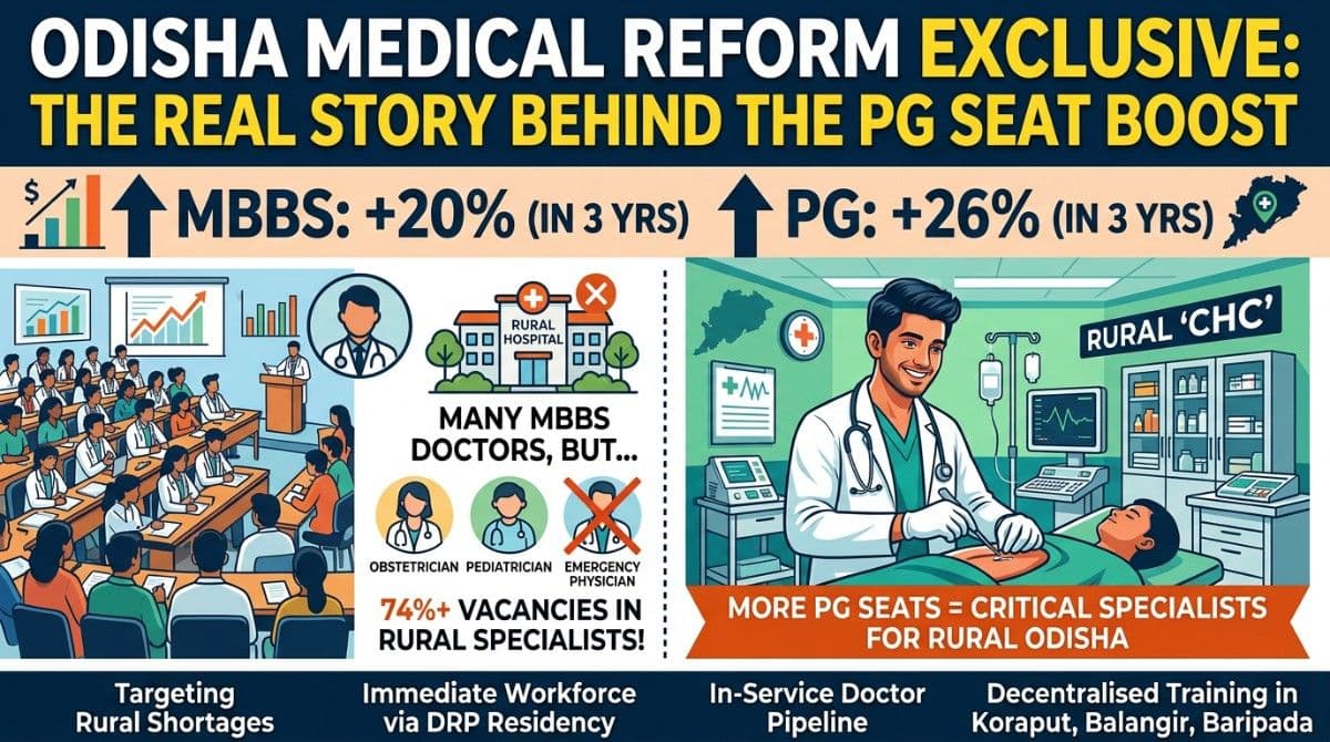 Odisha MBBS Seats Up 20%, PG seats Up 26% in Last 3 years: Why the State's PG Expansion Is the Real Story| Exclusive