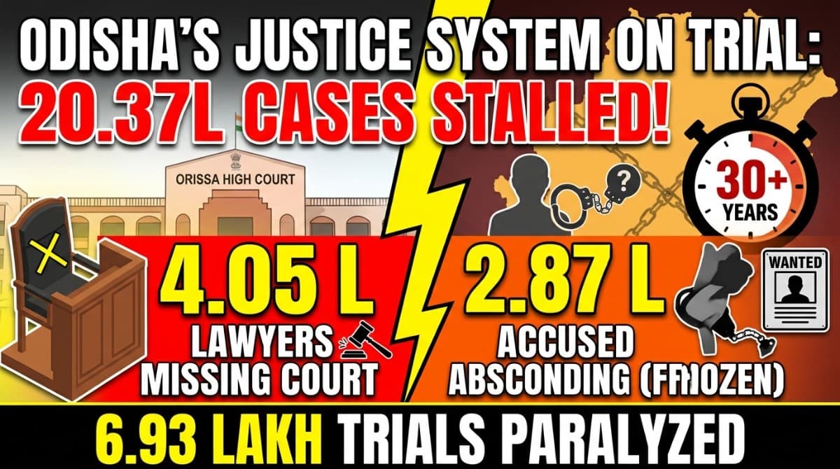 4.05L Cases Stalled by Lawyers, 2.87L Frozen by Absconding Accused; Odisha's Backlog Crosses 20.37L to Rank 6th Nationally | Exclusive