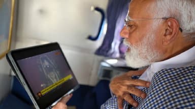 After Assam rally, PM Modi watches 'Surya Tilak' of Ram Lalla on board flight