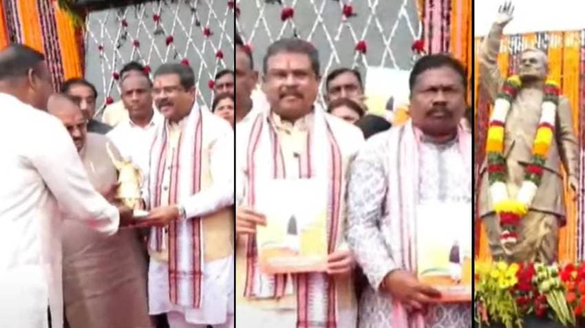 Sambalpur: Union Minister Pradhan Unveils Portrait Of Bharat Ratna Atal Bihari Vajpayee At Golkunda