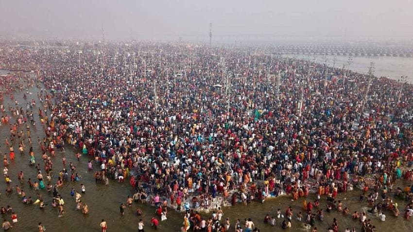 Over 1 Crore Take Holy Dip In Triveni Sangam By Noon On Maha Shivratri