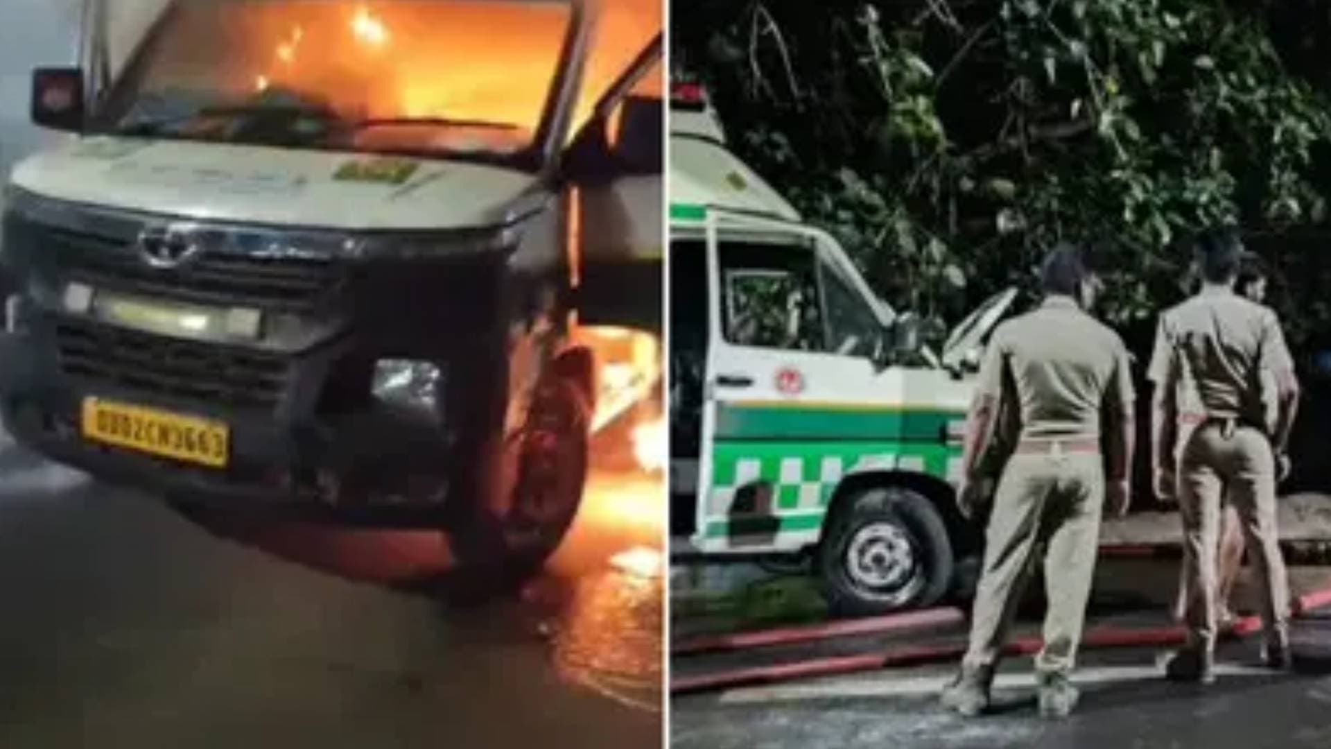 Odisha: Close Shave For Patient As Ambulance Catches Fire