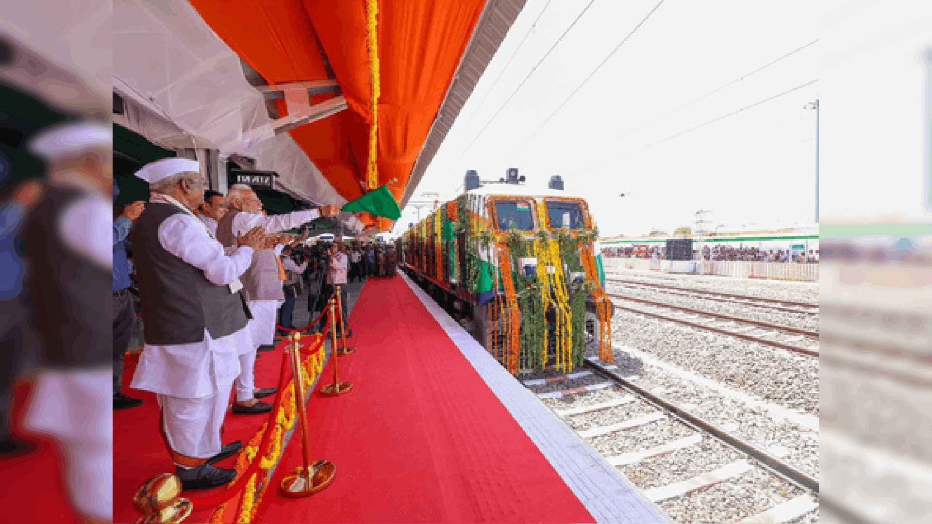 PM Modi Flags Off Bikaner-Mumbai Express From Re-Developed Deshnoke Station In Rajasthan