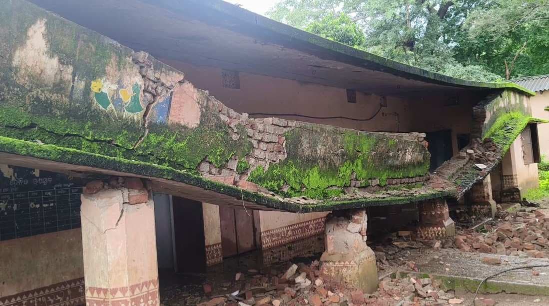 School Roof Collapses In Kandhamal's Baliguda; Students Unhurt