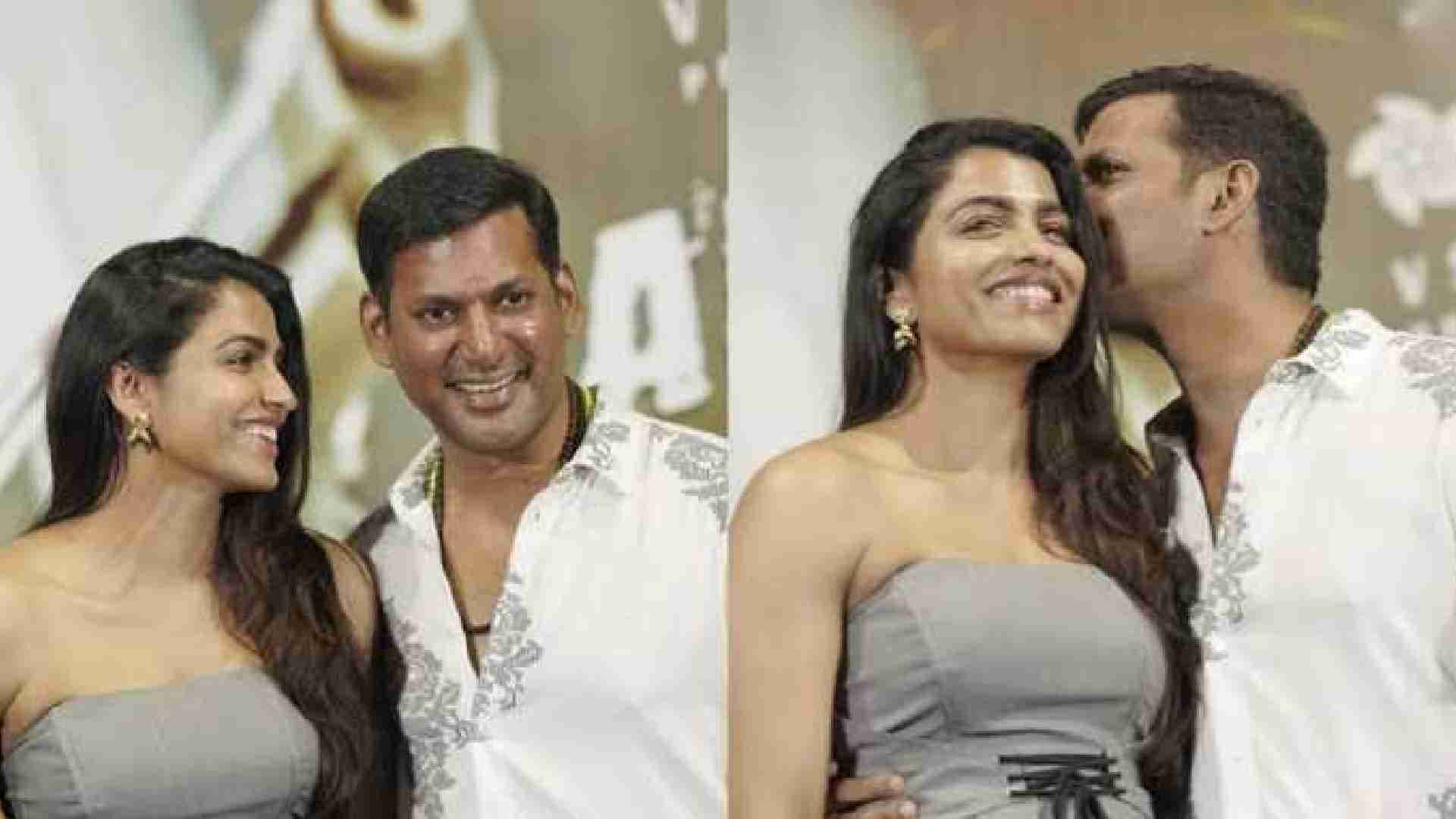 Actor Vishal Gets Engaged To Actress Sai Dhanshika