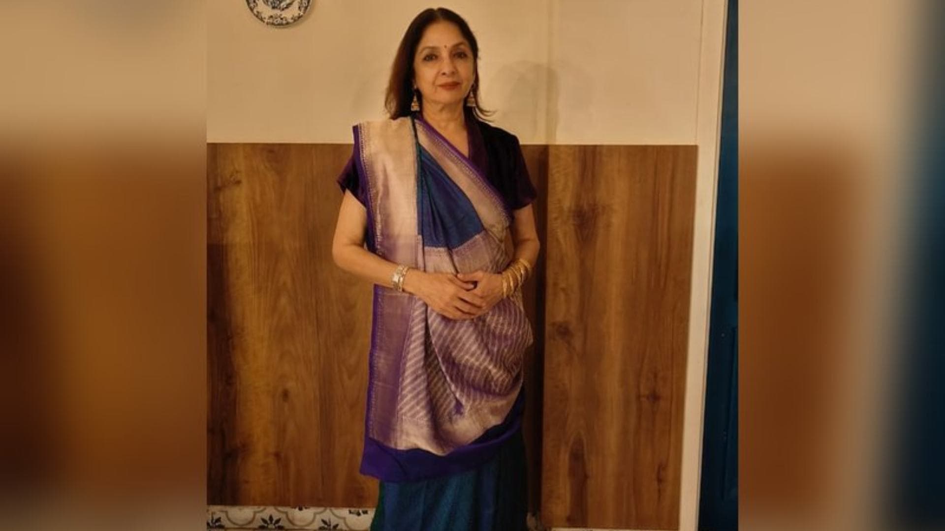 Neena Gupta Shows How To Flaunt The Pallu In A Gujarati Style Saree