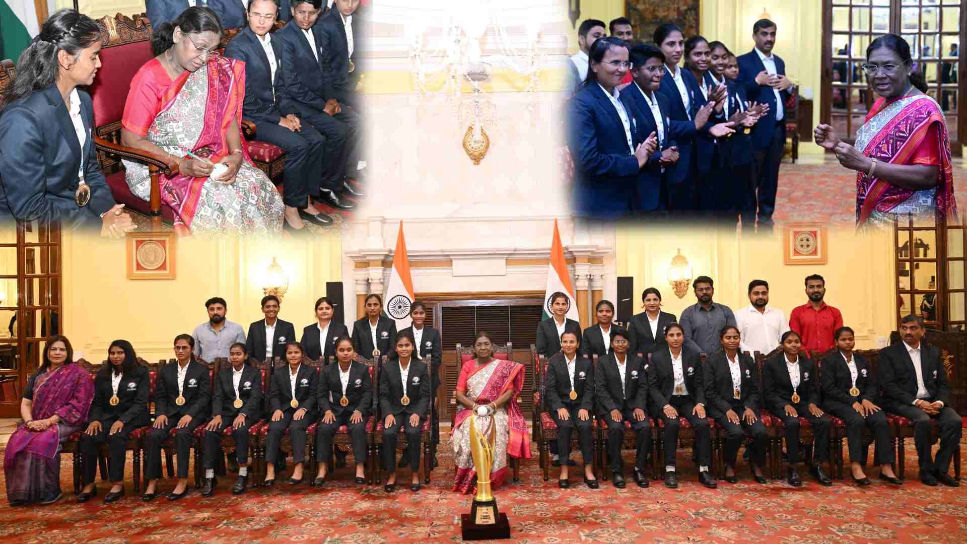 President Droupadi Murmu Hosts Blind Women’s T20 World Cup Winners