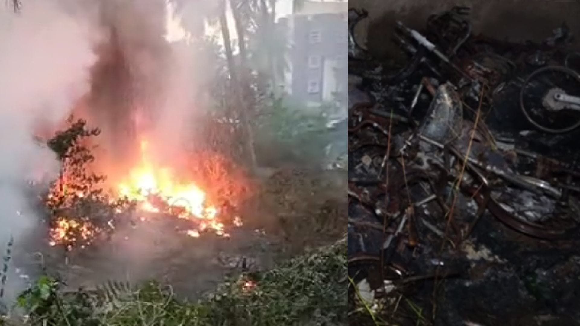 Fire Near Puri Sadar Police Station Destroys Over 20 Seized Motorcycles, Discarded Cigarette Suspected For Mishap