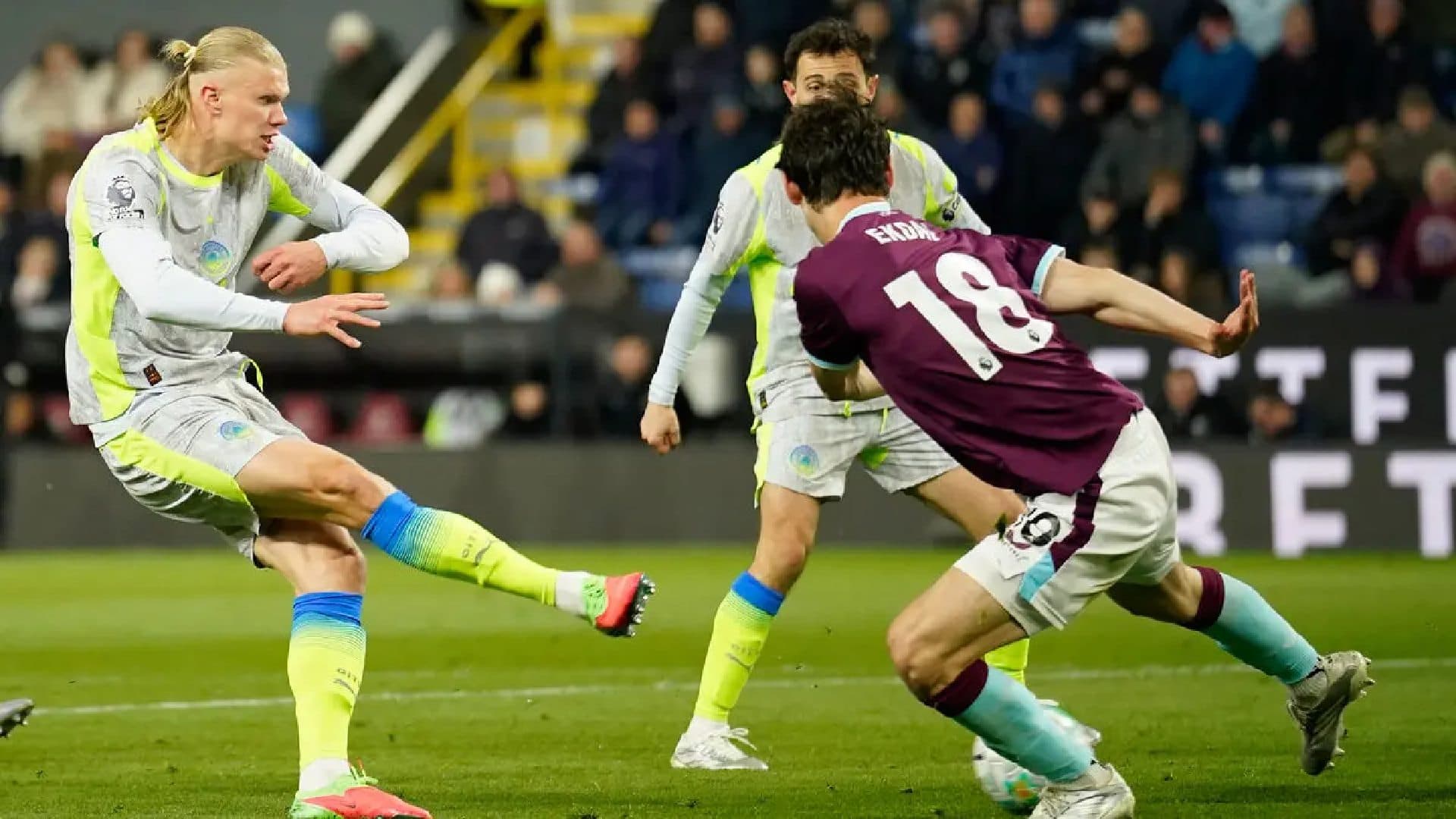 Erling Haaland Helps Man City Go Top, Burnley Relegated