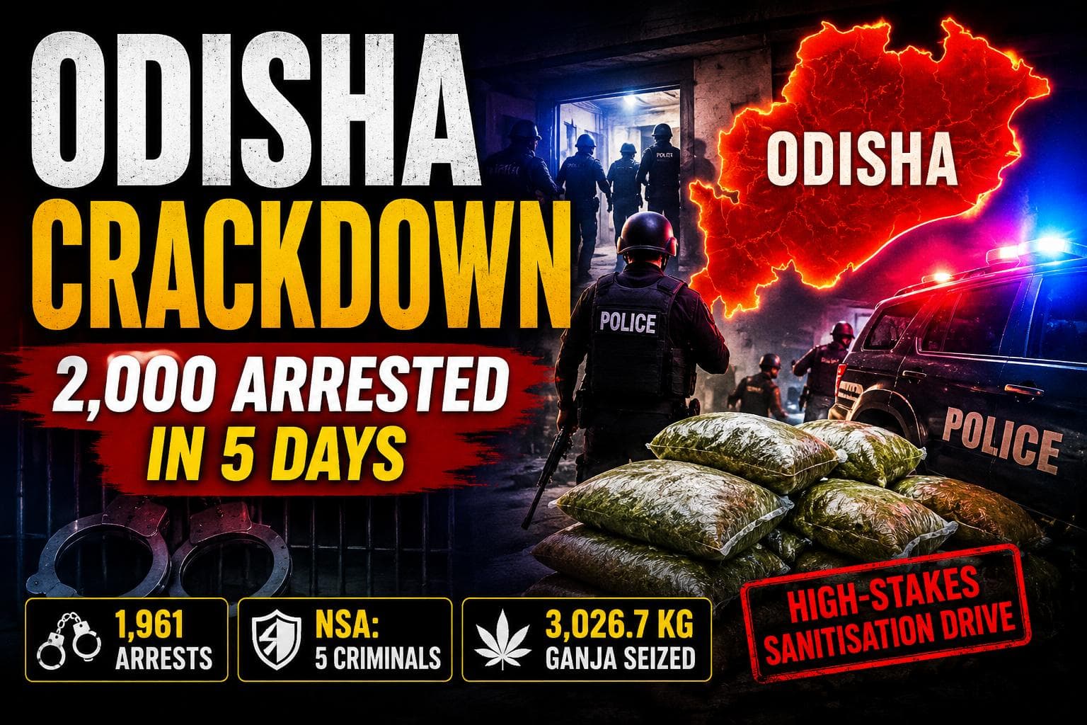 Odisha Police 5-day Mega Swoop on Criminals: How Big Policing Objectives Achieved