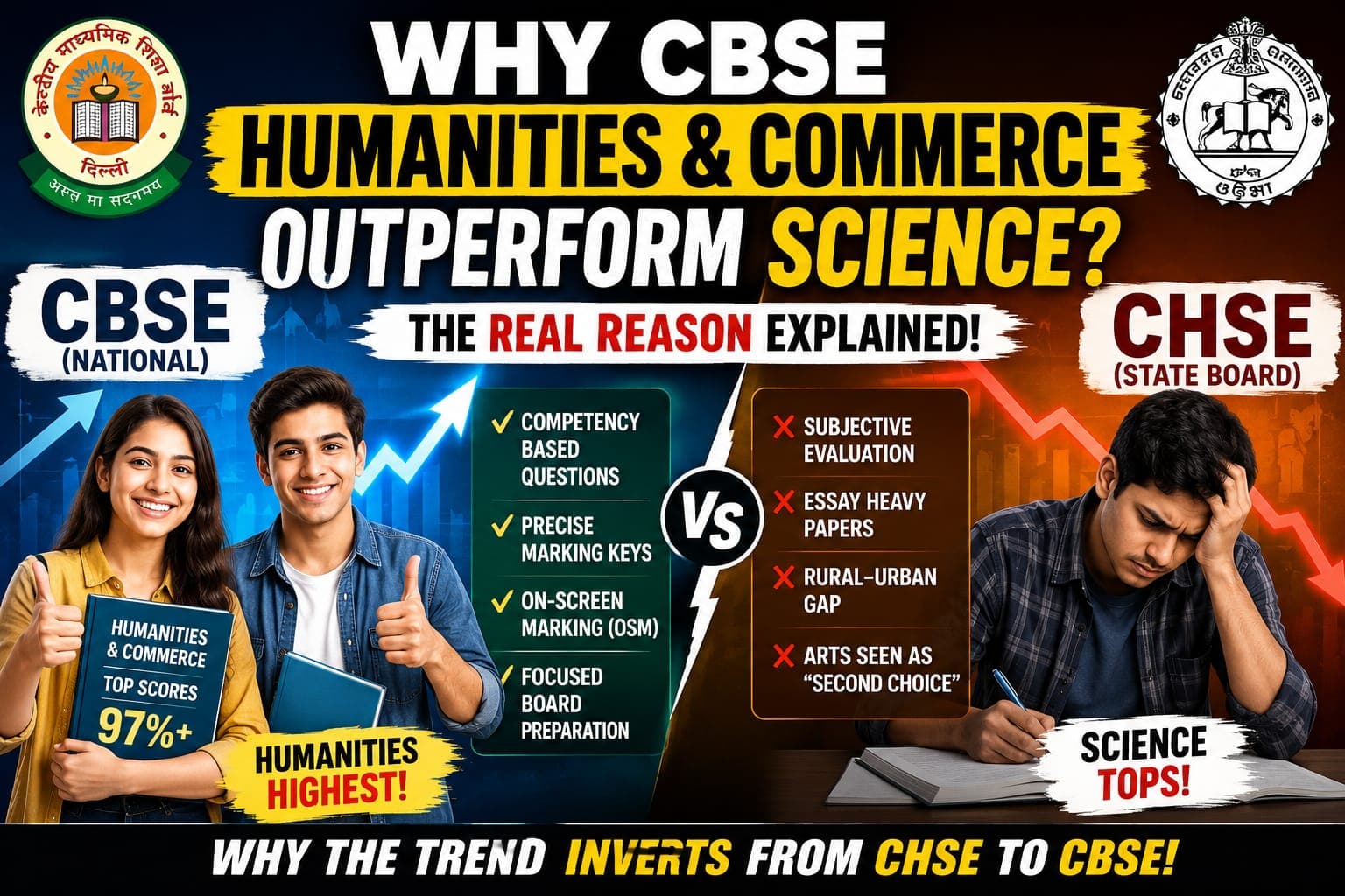 CBSE 2026 Results vs CHSE 2026 Results: Why CBSE Humanities and Commerce Often Outperform Science — Unlike CHSE Odisha| Exclusive