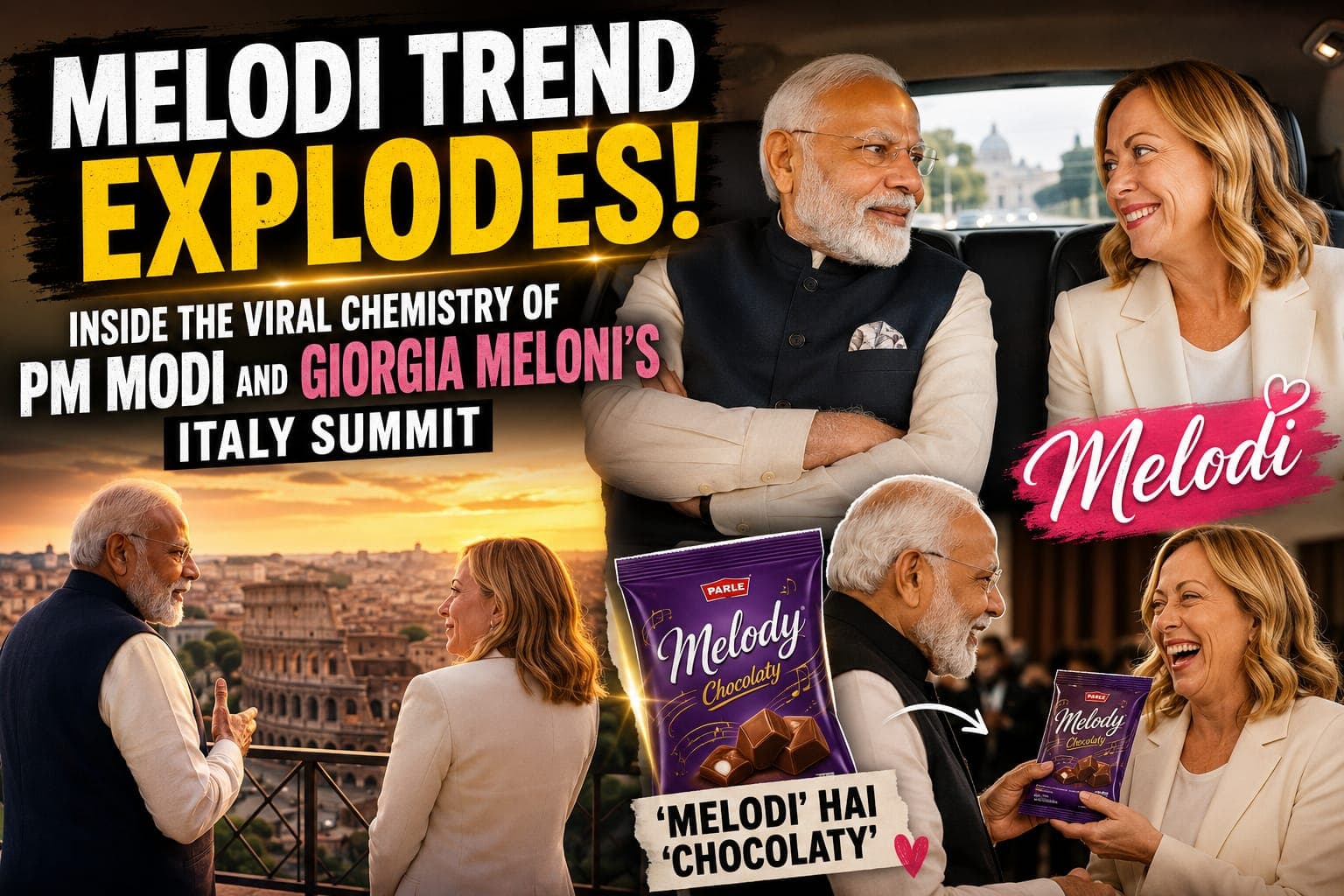 Melodi Trend Explodes: Inside the Viral Chemistry of PM Modi and Giorgia Meloni’s Italy Summit