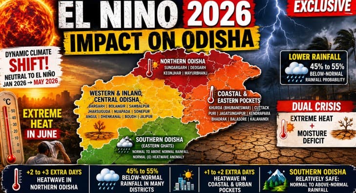 El Niño 2026 Impact on Odisha: District-Wise Forecast Reveals Eastern Ghats May Be Shielding Southern Odisha from Heat and Rainfall Deficit | Exclusive