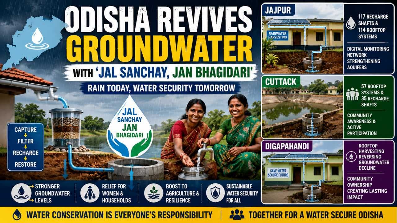 Odisha Revives Groundwater with ‘Jal Sanchay, Jan Bhagidari’