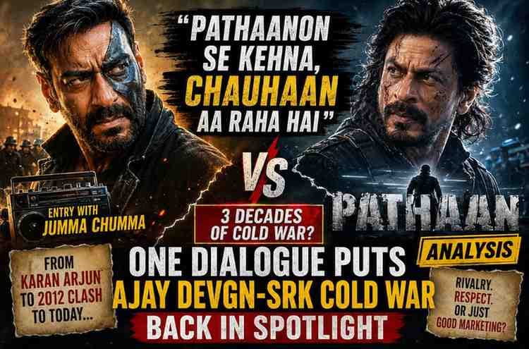 'Pathaanon' Se Kehna, 'Chauhaan' Aa Raha Hai: One Dialogue Puts Three Decades of Ajay Devgn-SRK Cold War Back in Spotlight | Entertainment Analysis