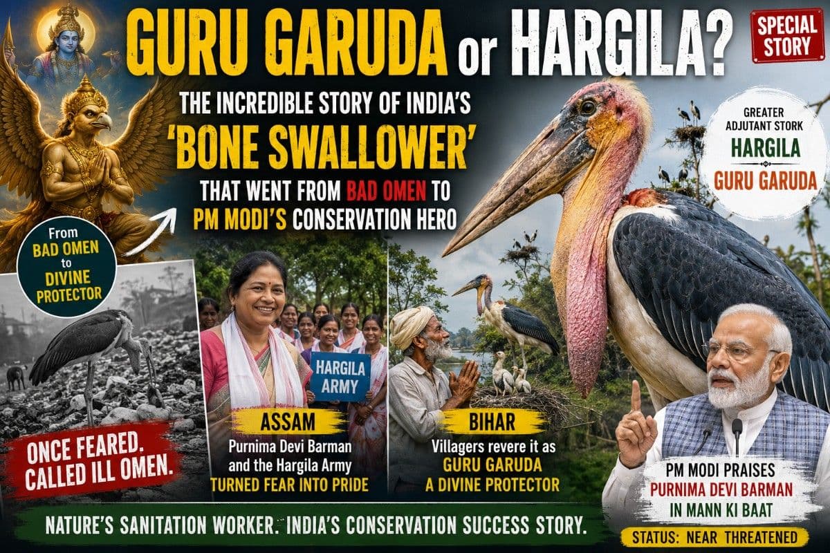 Guru Garuda or Hargila? The Incredible Story of India's 'Bone Swallower' That Went from Bad Omen to PM Modi's Conservation Hero | Special Story