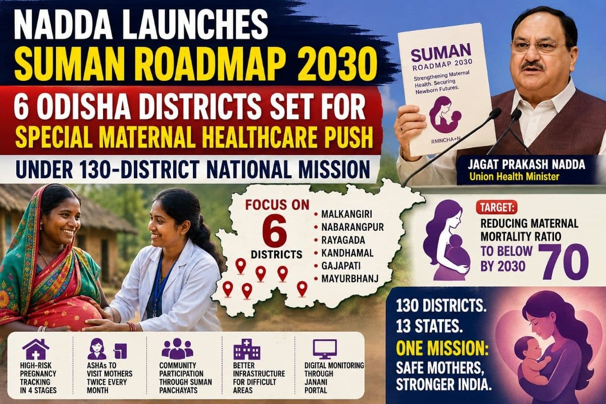 Nadda Launches SUMAN Roadmap 2030: 6 Odisha Districts Set for Special Maternal Healthcare Push Under 130-District National Mission | Special Story