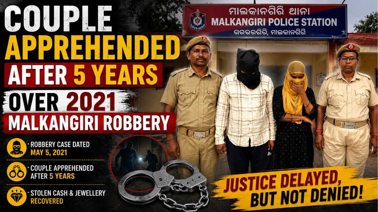 Couple Arrested In Tamil Nadu Over 2021 Malkangiri Gold Trader Robbery