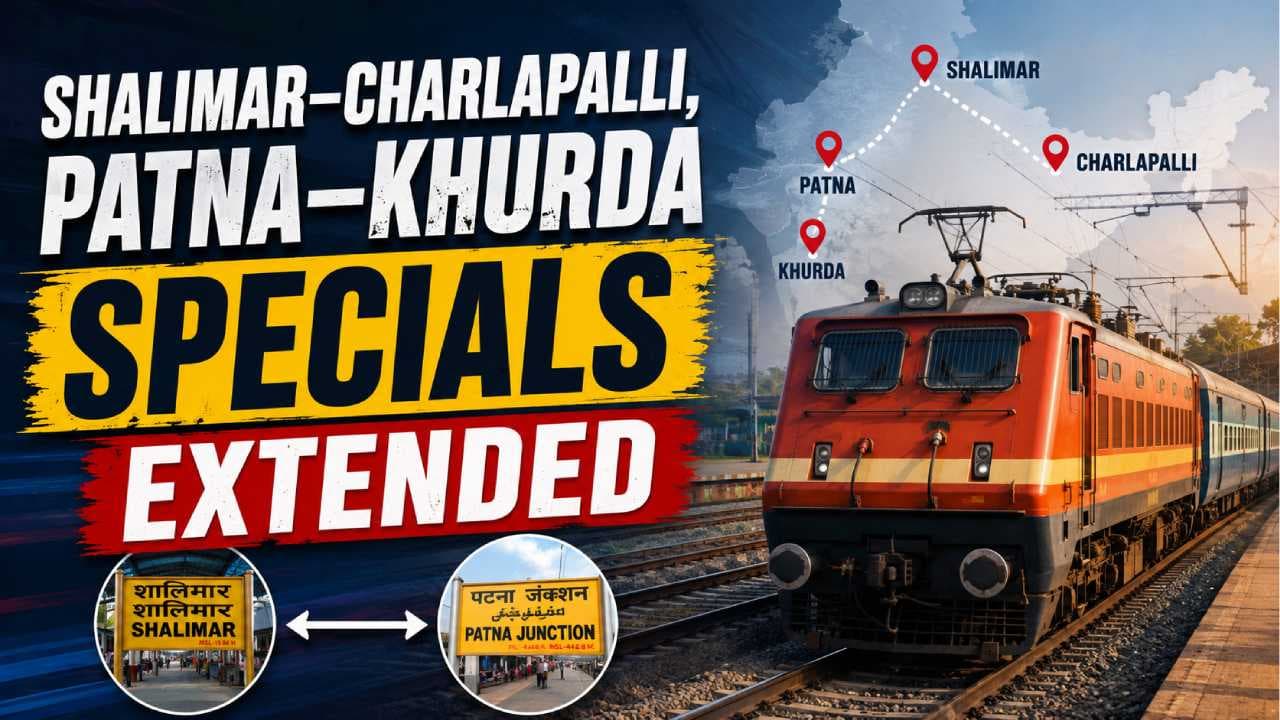 Indian Railways Extends Two Special Train Services Passing Through Odisha