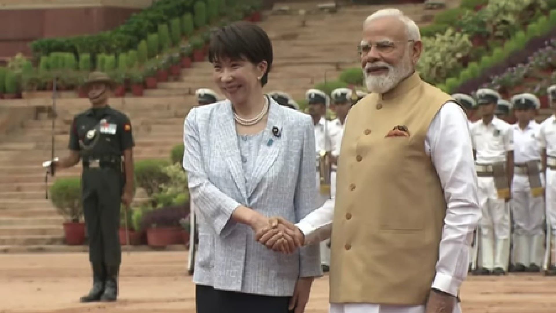 Japanese PM Sanae Takaichi Receives Ceremonial Welcome at Rashtrapati Bhavan